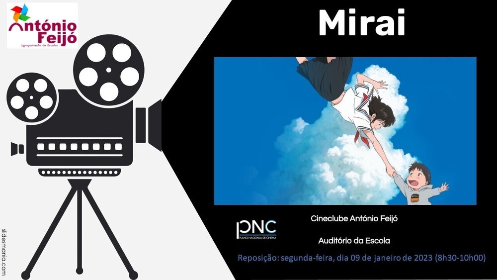Cartaz do Plano Nacional de Cinema - Mirai - Escola Básica António Feijó