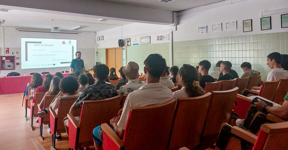 Fotografia da ação de sensibilização