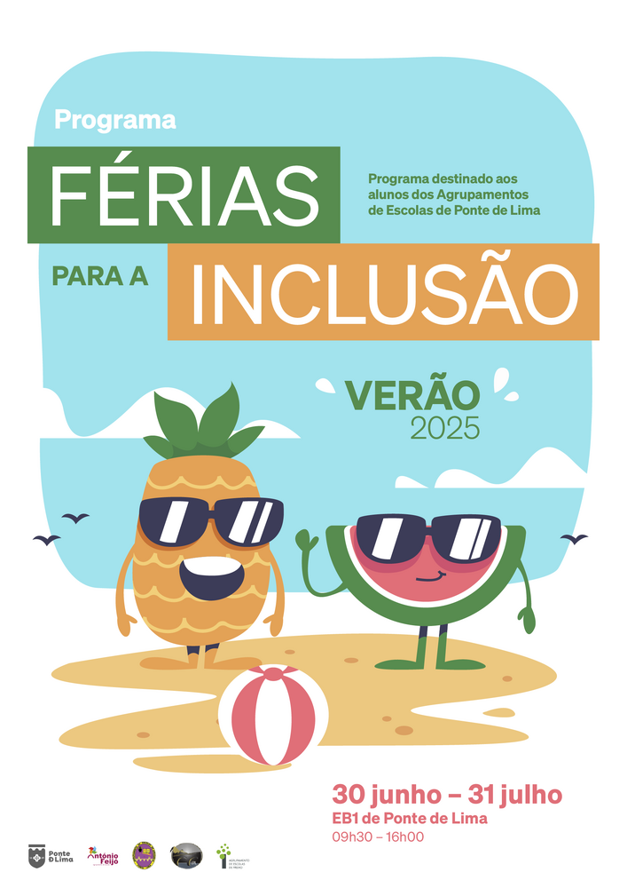 Cartaz Programa Férias para a Inclusão – Verão 2025